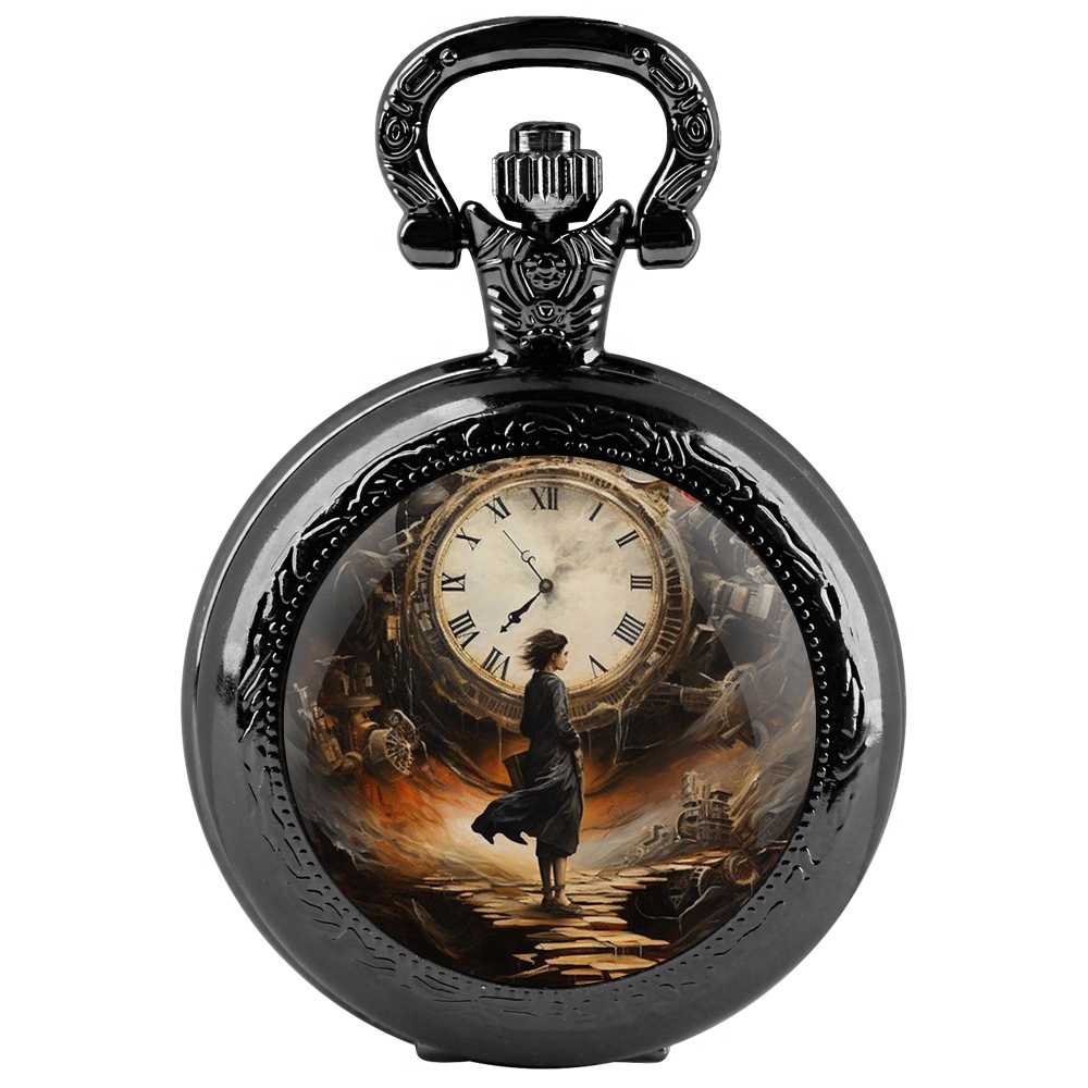 Unique Jewelry Watches - Unikatowy Steampunkowy Zegar Chłopcy Szklana Kopuła