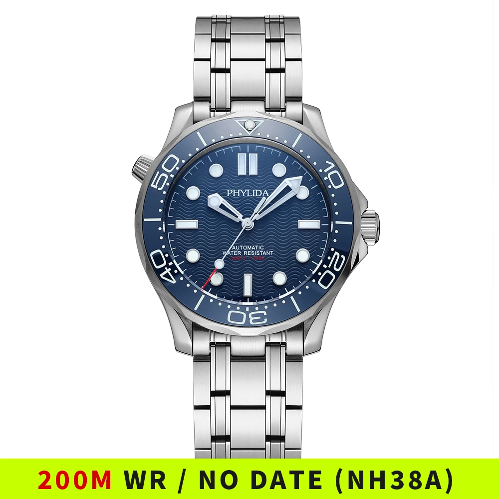 Seiko Watch Prospex - PHYLIDA niebieska tarcza NH38a automatyczny zegarek