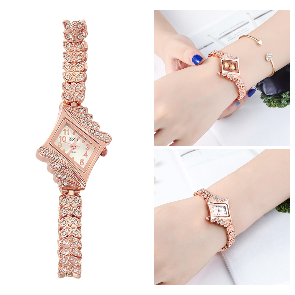 Unique Jewelry Watches - Unikatowy zegarek modowy z rombowymi wstawkami