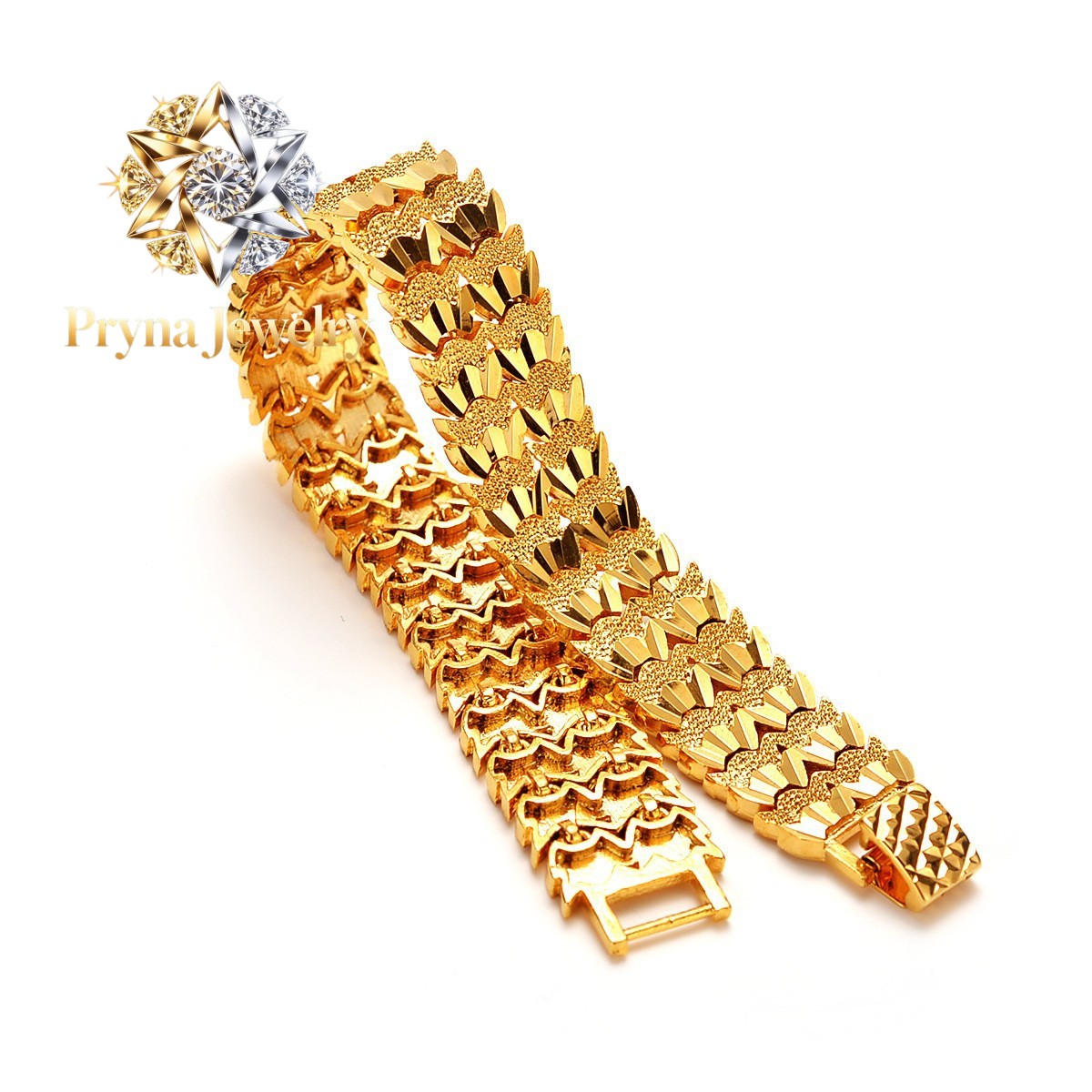 Jewelry Watches Brands - Pryna Jewelry Złoty pasek do zegarka