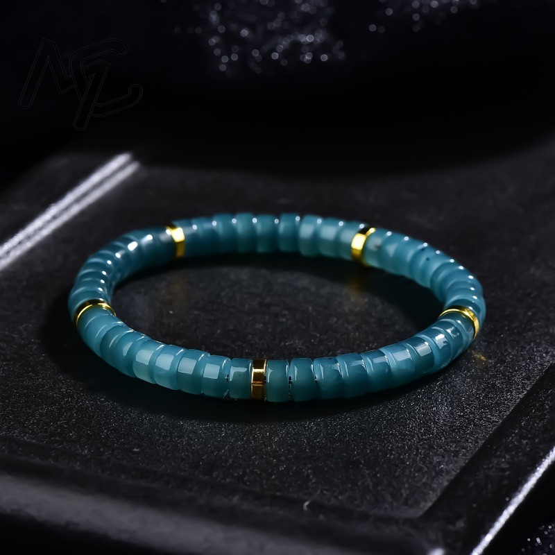 Jewelry & Watches Sp Z Oo Ul Frezerów 3 - Naturalny Jadeit Niebieski Wodny Koraliki Abakusowe