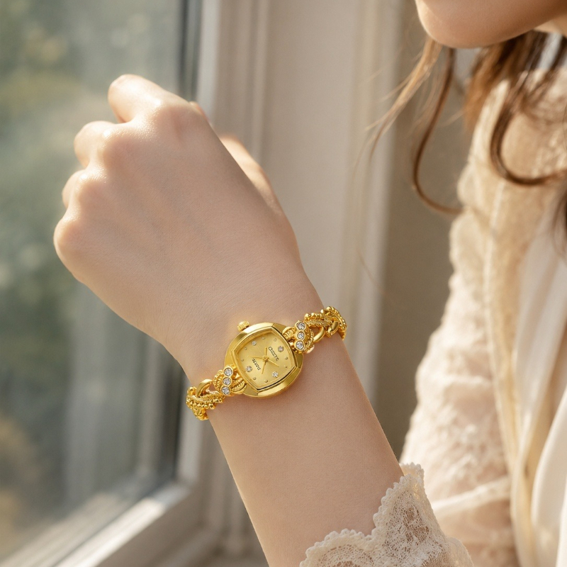 Jewelry Watches Brands - Zegarek damski, biżuteria, luksusowy, złoty, z
