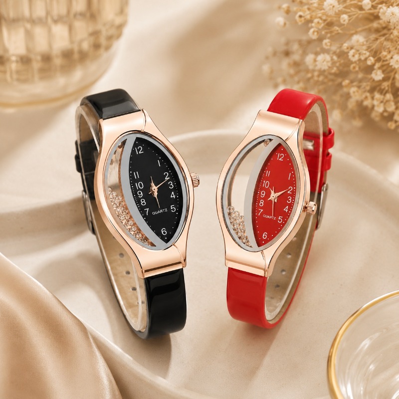 Unique Jewelry Watches - Wyjątkowe owalne zegarki damskie, luksusowa diamentowa