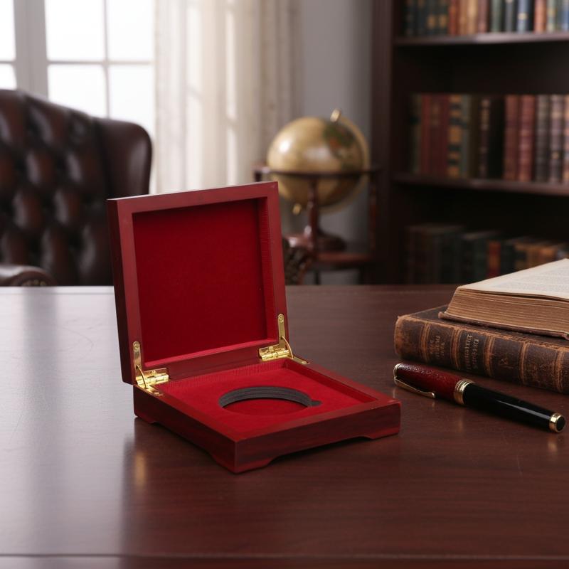 Collectors Coins Jewelry & Watches Of Smithtown Reviews - Pudełko/Organizer na monety z drewna 10*10*3.5cm/12*12*3.5cm,